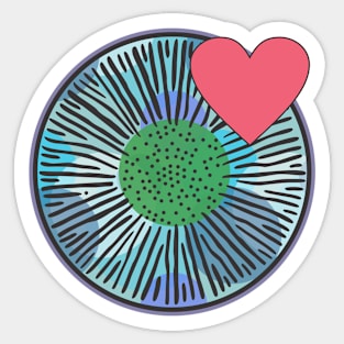 Diatom - Lindavia (blue) Sticker